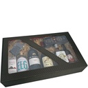 Papæske i sort med rude