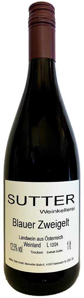 Weingut Sutter - Blauer Zweigelt Landwein 1L.
