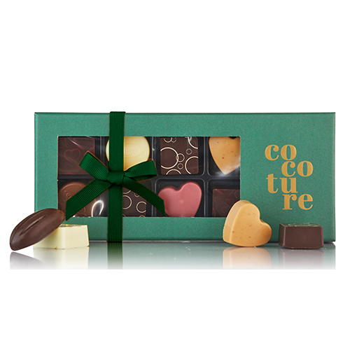 Cocoture - 9 stk. Grøn Æske Fyldte Chokolade
