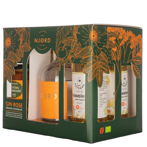 Njord Gin - Gin Rose Gaveæske Økologisk