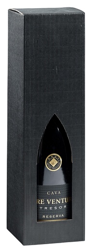 Gaveæske - Sort 1 fl. Magnum bølge