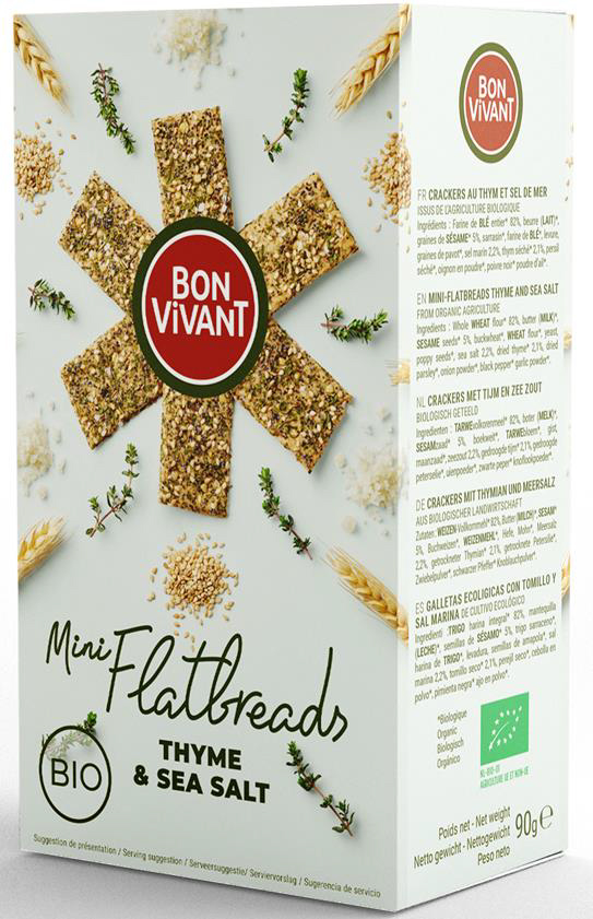 Bon Vivant - Thyme & Seasalt Crackers Økologisk