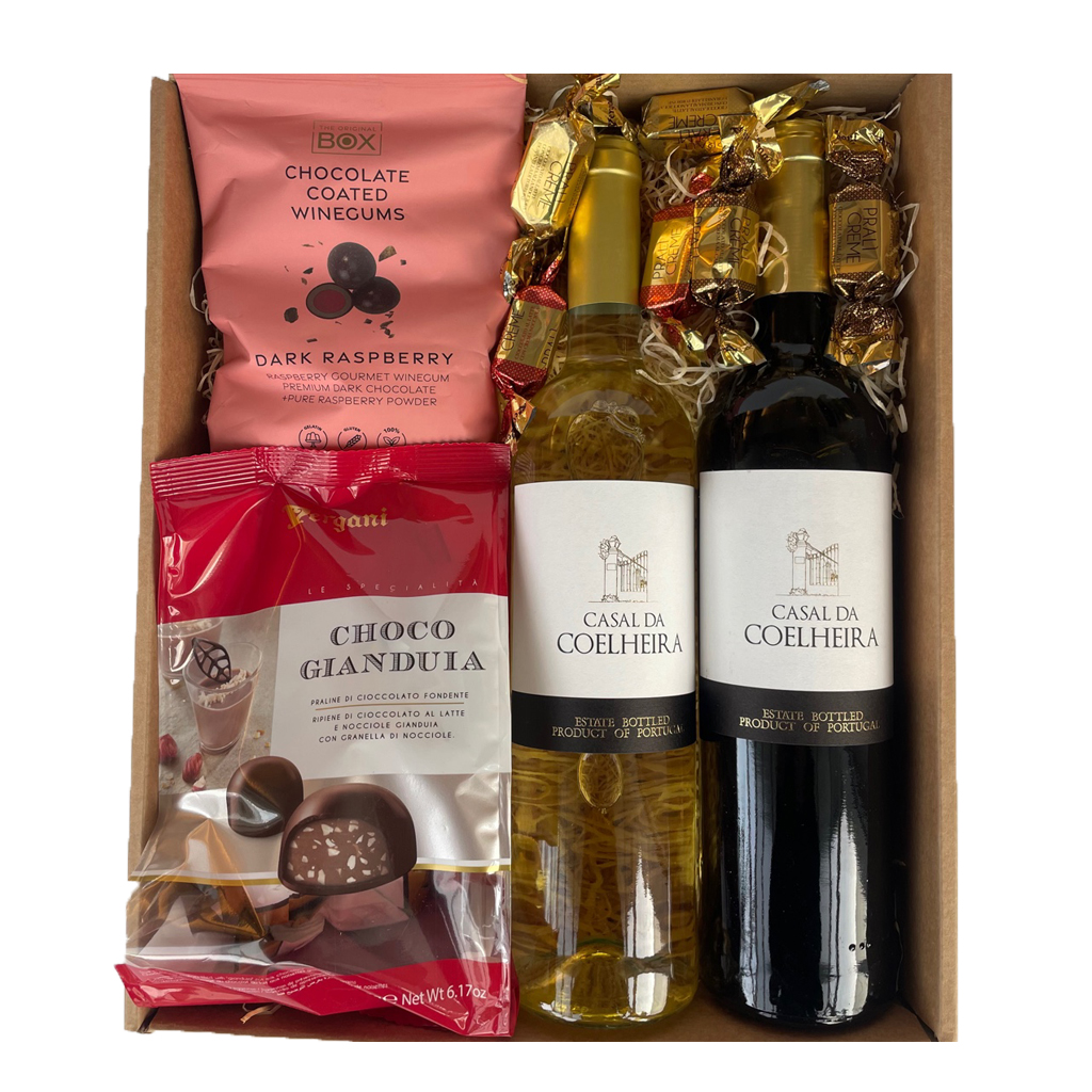 Julegave - 4 1 fl. hvidvin og 1 fl. rødvin