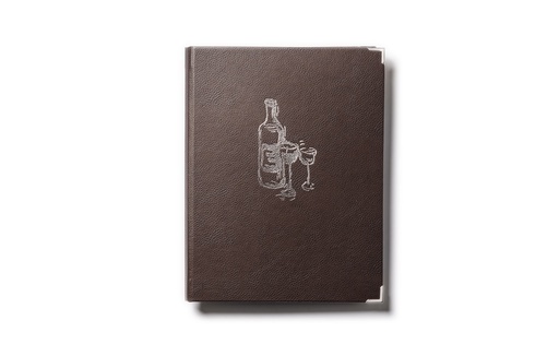 Menukort - Plastic pocket - A4 Leather Cacao