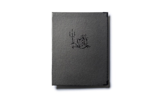 Menukort - Plastic pocket - A4 Hammered Titan