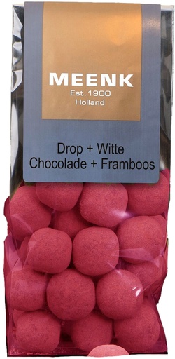 Meenk - Lakrids med Hvid Chokolade og Hindbær