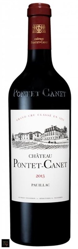 [Sælges kun i hele kasser 12 fl.] Château Pontet - Canet-Pauillac 2013 - 5. Cru Classé