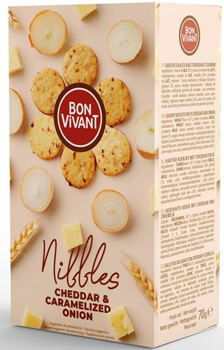 Bon Vivant - Cheddar & Caramelized Onion Crackers