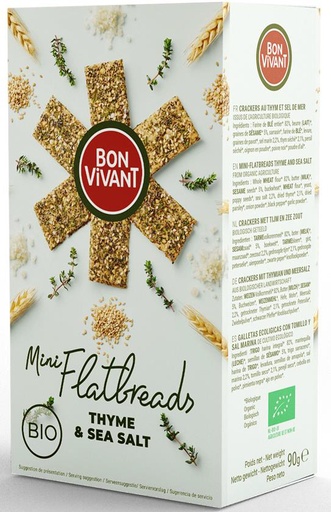 Bon Vivant - Thyme & Seasalt Crackers Økologisk