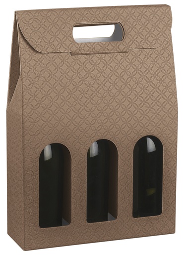 Gaveæske - Rødbrun 3 fl.